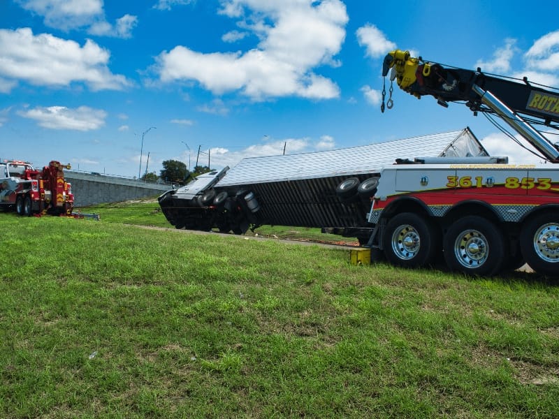 I-37 semi towing